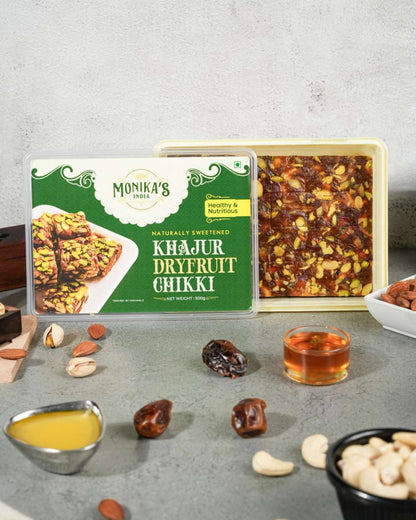 Khajur Dry Fruit Chikki - Date Barfi (500 grams)