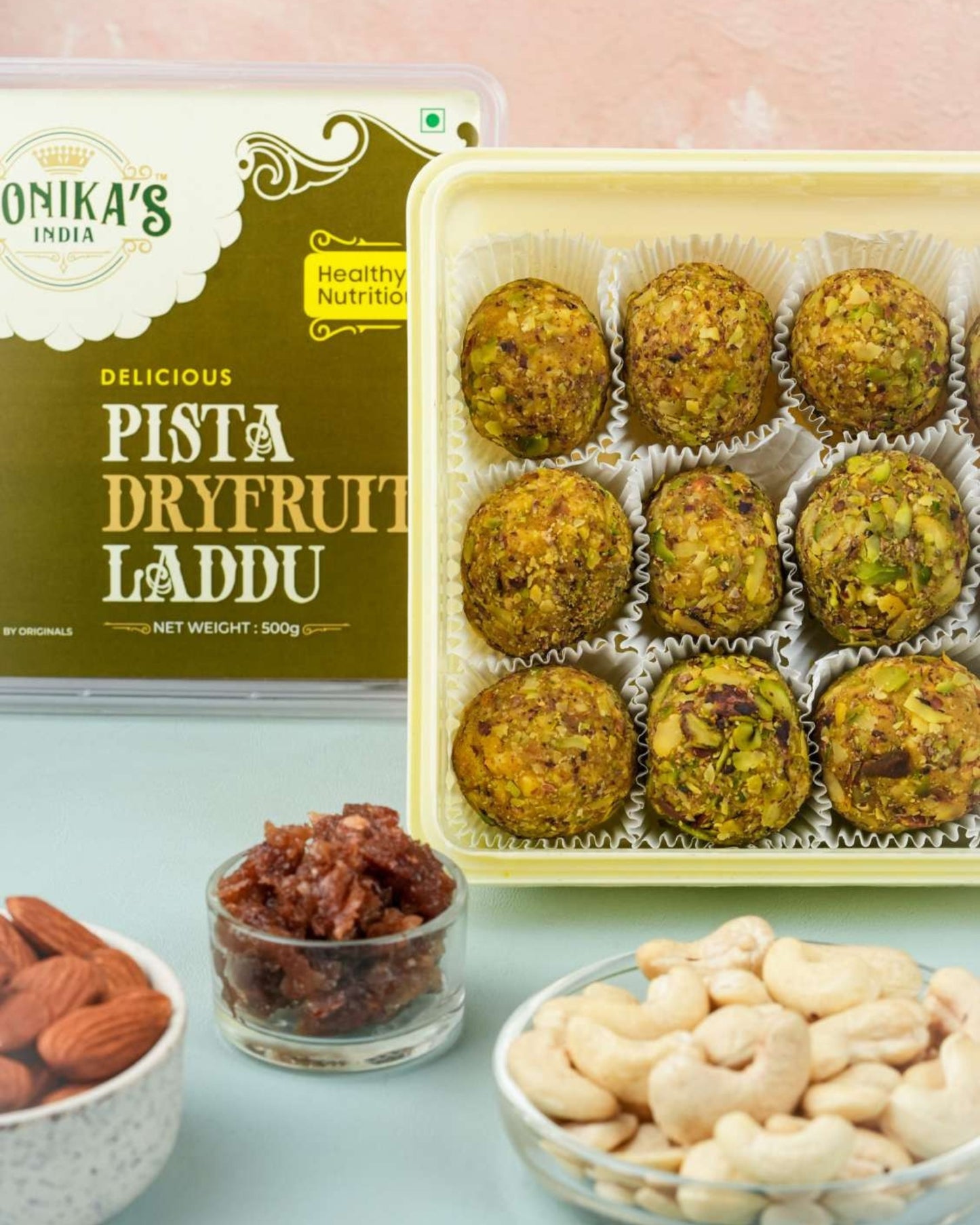 Pista Dry Fruit Laddoo (500 grams)