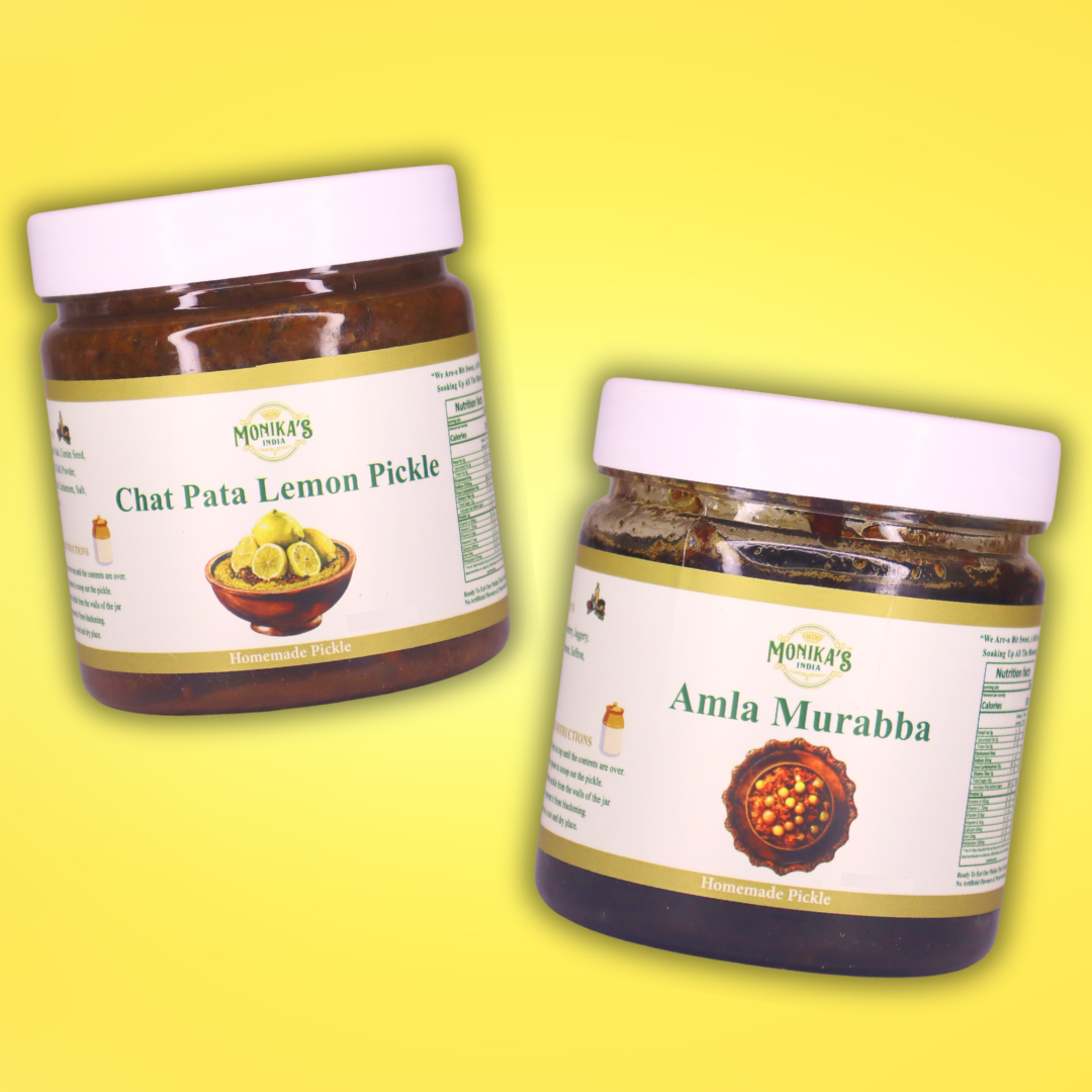 Chat Pata Lemon Pickle & Amla Murabba Combo Pack - Authentic Homemade Delights