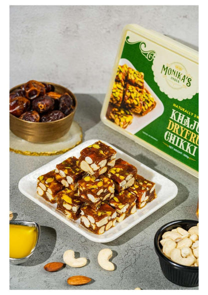 Khajur Dry Fruit Chikki - Date Barfi (500 grams)
